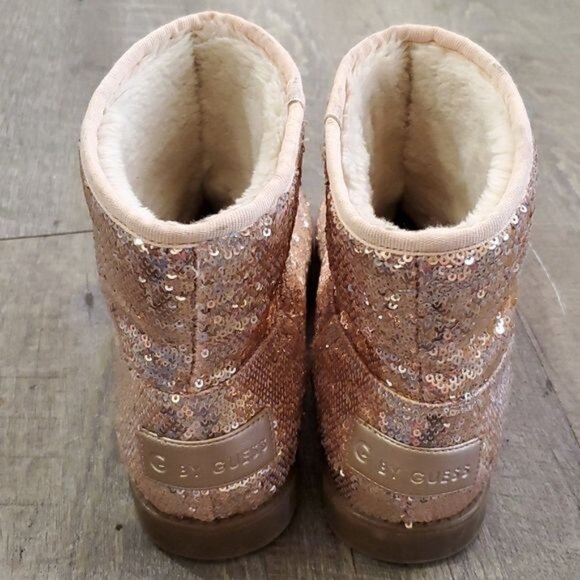 G by Guess Boots Ankle Booties Asella Pink Sequin Winter Snow Women's WOMAN'S 7M - Picture 6 of 16